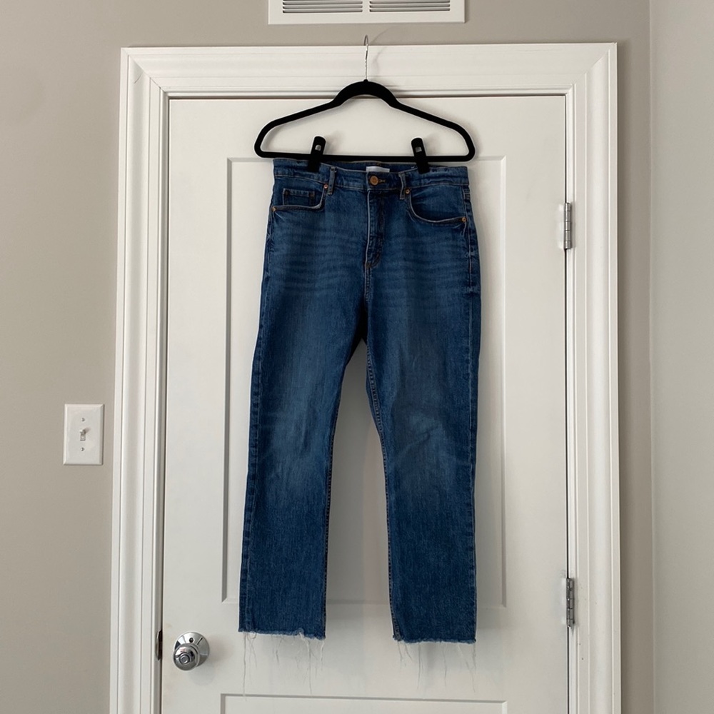 LOFT High Waist Straight Crop Jeans size 29 / 8